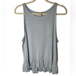 ☀️☀️ Mossimo Supply Co. Blue Striped Ruffle Tank Top